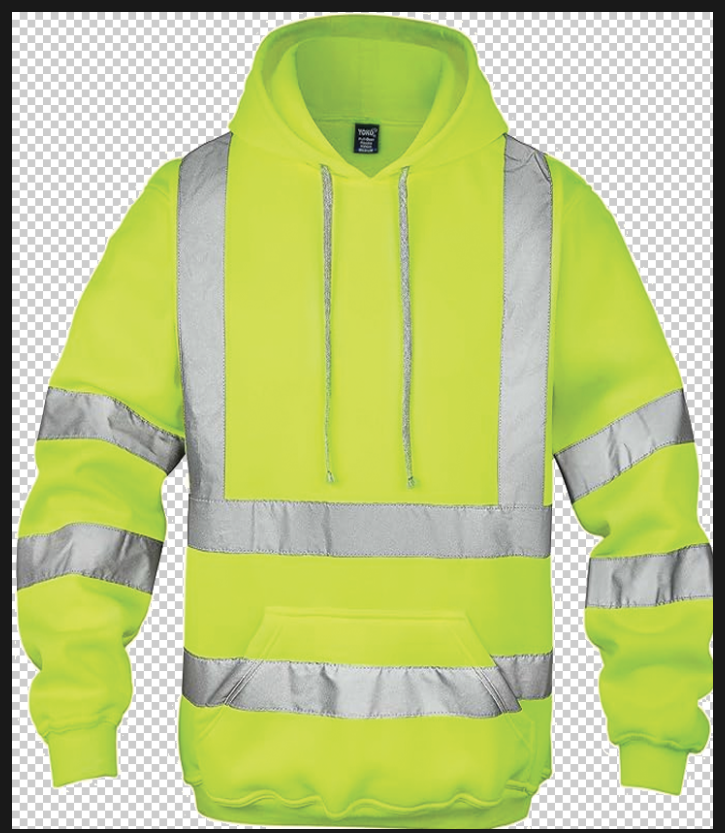 Hi Vis Men's Solid Color Reflective Visibility Sweatshirts Pullover
